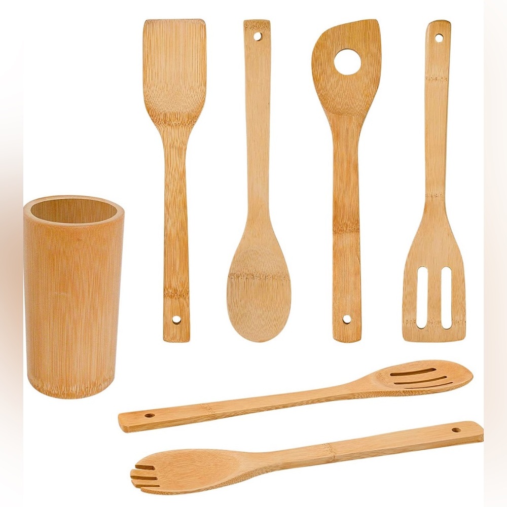 Bamboo Wooden Spoons & Spatulas Set